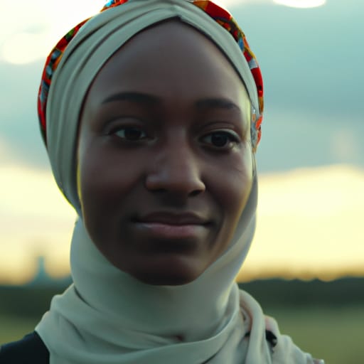 Aisha, a beautiful african muslim lady